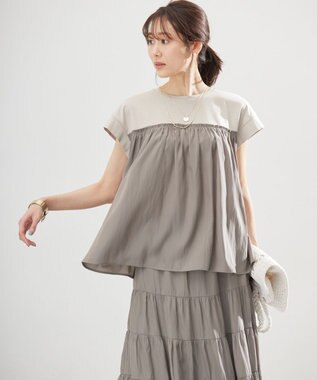 組曲 L 【WEB限定】カッセンセット ワンピース グレージュ系