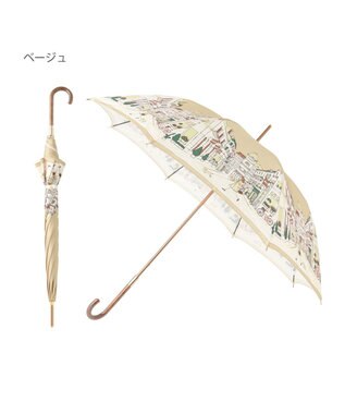 MOONBAT 【日本製】ダックス (DAKS) 長傘 街並みカラープリント ベージュ