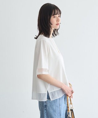 YECCA VECCA シアーMIXプルオーバー Off White