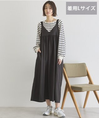 AMERICAN HOLIC 【選べる丈】Ｖネックワンピース Black