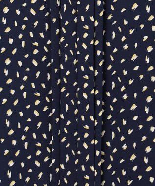 ANY SIS ジョーゼットフロントタック プルオーバー ネイビー系幾何学柄