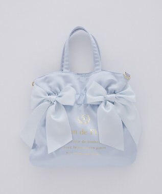 Maison de FLEUR クリアダブルリボン2Wayトート Blue
