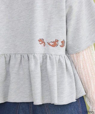 earth music&ecology チップ＆デール／フリル裏毛プルオーバー Gray Mixture