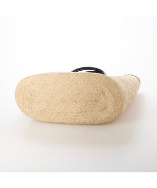 UNBILLION ペルケ perche / 牛革付属椰子かごマルシェバッグ ブラック