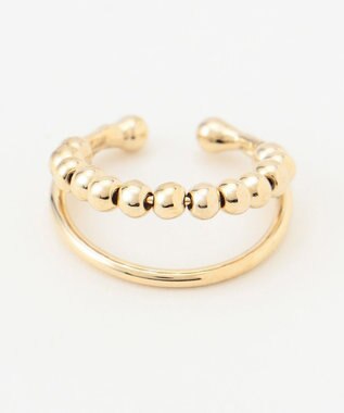 J.PRESS LADIES 【WEB限定】2way ボールイヤカフリング ゴールド系