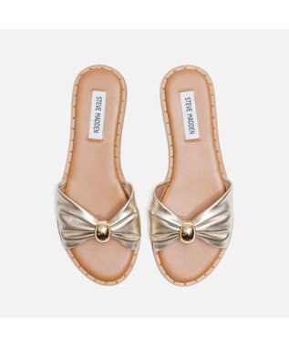 STEVE MADDEN DISPYギャザーリボンフラットサンダル ゴールド