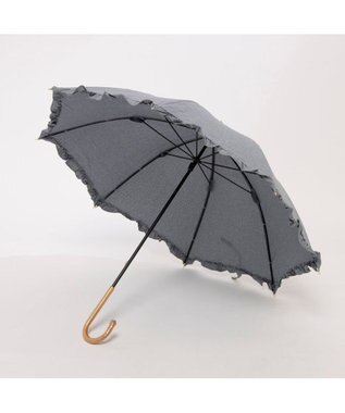 UNBILLION カシュネ cachenez / シャンブレーフリルショートパラソル ブルー