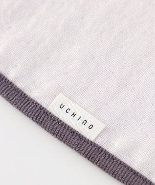 UCHINO マシュマロガーゼ&パイル　フード付バスタオル ライトグレー