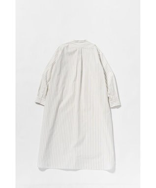 LENO STRIPE SHIRTS DRESS / ストライプシャツドレス WHITE STRIPE