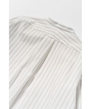 LENO STRIPE SHIRTS DRESS / ストライプシャツドレス WHITE STRIPE