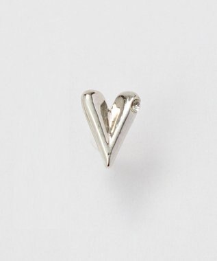 Phoebe 【金属アレルギー対応】ハートリーフセラミックピアス　シルバー/ニッケルフリー（片耳） シルバー