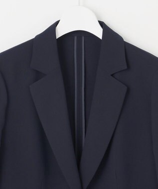 自由区 【セットアップ対応・UVカット・接触冷感・洗える】ライトストレッチテーラード ジャケット ネイビー