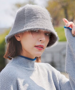 Tiaclasse ファーバケットハット グレー