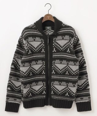 JOSEPH ABBOUD MOUNTAIN 【ペルー産ハイランドウール100％】ハイランドウールカウチンセーター ブラック系7