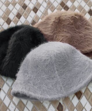 Tiaclasse ファーバケットハット グレー