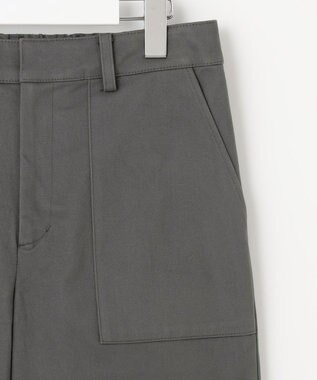 J.PRESS LADIES 【洗える】サテンストレッチプレミアムピーチ ベイカー パンツ グレー系