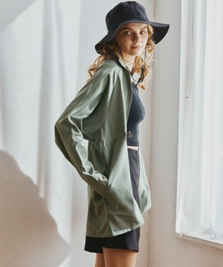 San-ai Resort（三愛水着楽園） 【WEB限定】5点セット バケットハット付きUVカット リブタンキニ+ラッシュガードセット水着【BeachQueen(ビーチクイーン）】