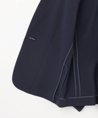 自由区 【セットアップ対応・UVカット・接触冷感・洗える】ライトストレッチテーラード ジャケット ネイビー