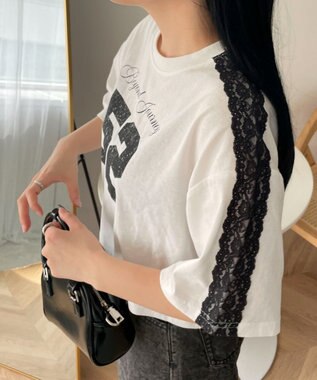 WEGO レースショルダーショートT ホワイト