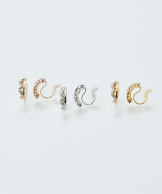 Phoebe 【金属アレルギー対応】【痛くないシリーズ】ミルキーウェイライトフィットイヤリング　ローズゴールド ローズゴールド