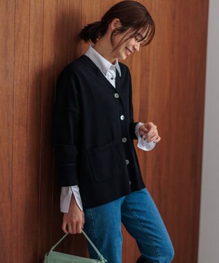 組曲 S コンパクトシャーティング フレア袖シャツ アイボリー系