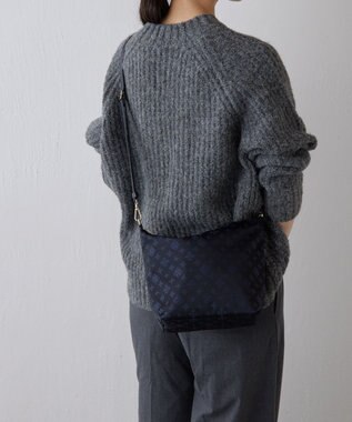 russet シンプルショルダーバッグ (CE-1243) Black/Navy