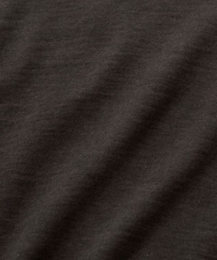 TOQUE 〈大草直子さんアドバイザー〉ロイヤルベビーアルパカ×タンギスコットン 裏毛 Vネックトップス チャコールグレー