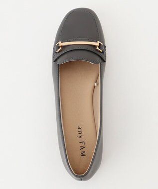 ANY 走れるメタルローファーシューズ チャコール