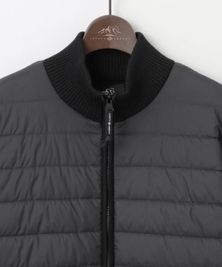 JOSEPH ABBOUD MOUNTAIN 【軽量/保温性/防風性】バルキーウール キルト ブルゾン ブラック系