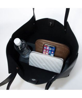 UNBILLION カシュカシュ cachecache / ポーチ付横長2ハンドルトート ブラック