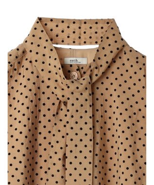 earth music&ecology ドットチュニック丈リボン付きワンピース Dot