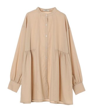 earth music&ecology サイドティアードチュニック Beige