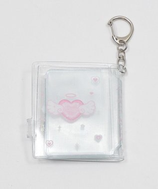 WEGO 【痛バ＆推し活グッズ】クリアハートIDフォトアルバムキーホルダー ライトパープル