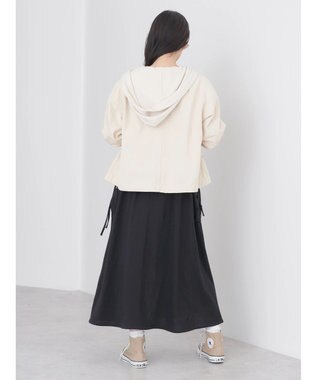 earth music&ecology パーカー付きミリタリーブルゾン Ecru