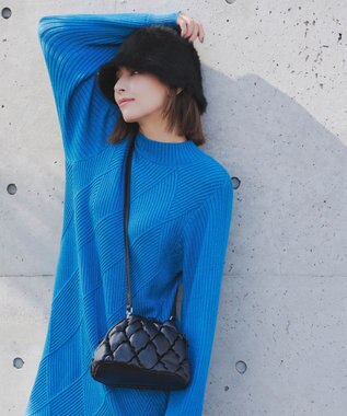 Tiaclasse ファーバケットハット ブラック