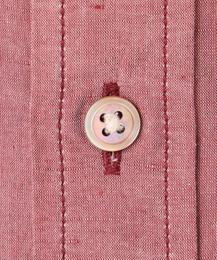 JOSEPH ABBOUD 【オーガニックコットン】リヨセルリネン シャツ ワイン系