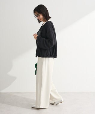 Green Parks ドロストネックシアーブルゾン Black