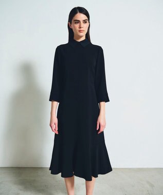 GRACE CONTINENTAL ダブルクロスドレス ブラック