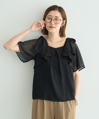 YECCA VECCA リボンスリーブブラウス