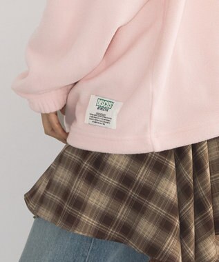AMERICAN HOLIC Discus フリースハーフジッププルオーバー Pink
