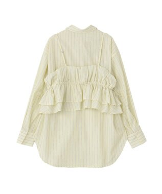 AMERICAN HOLIC 【2点セット・イージーケア】ビスチェ＋シャツ Stripe Yellow