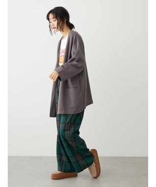 CRAFT STANDARD BOUTIQUE ポンチノーカラージャケット Charcoal Gray