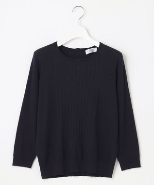 J.PRESS LADIES 【洗える】 PRINCESS クルーネック ニット ネイビー系
