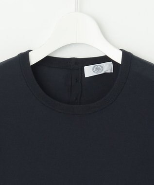 J.PRESS LADIES BASIC HT COTTON クルーネック ニット ネイビー系