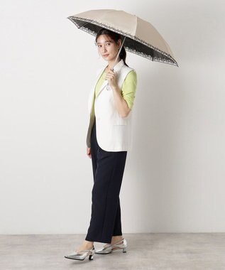 MOONBAT LV雨M P30D*バラオーガンジーカットワーク ベージュ