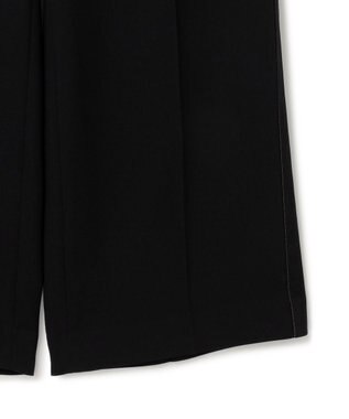 BEIGE， 【洗える】FLEUR / ウエストゴムワイドストレートパンツ Black