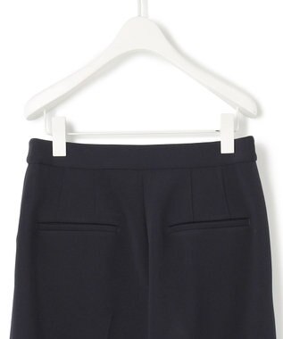 ICB L 【洗える】ミリオーネダンボールニット ワイドストレートパンツ ネイビー系