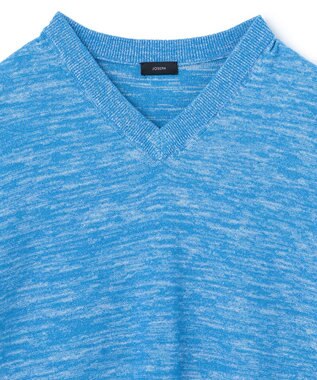 JOSEPH HOMME シャイニースラブブークレ ニットTシャツ ターコイズブルー系