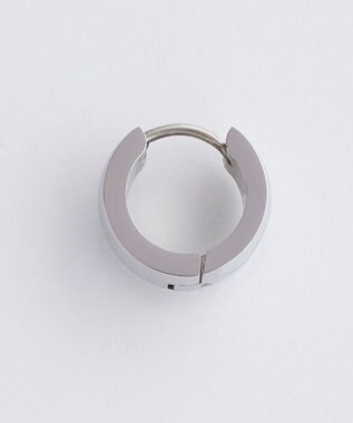 Phoebe 【金属アレルギー対応】ワンタッチワイドフープミニピアス(片耳)/サージカルステンレス シルバー シルバー