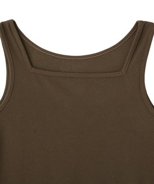YECCA VECCA 2wayスクエアリブタンクトップ Brown